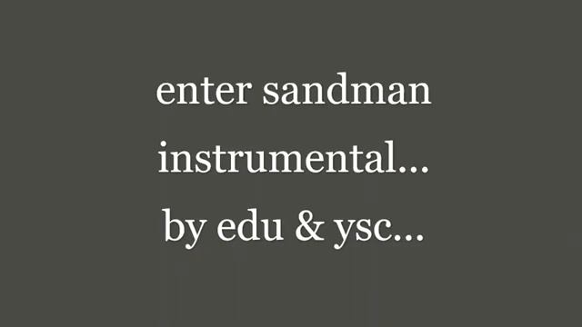 Enter Sandman COVER INSTRUMENTAL смотреть онлайн