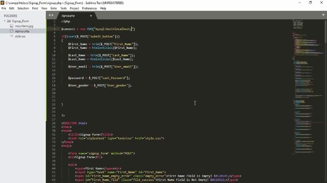 Submitting Form Data To Database Using HTML, CSS, And JavaScript . || Signup & Login System Part 5 смотреть онлайн