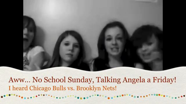 No School Sunday, Talking Angela a Friday, I heard Chicago Bulls vs. Brooklyn Nets смотреть онлайн