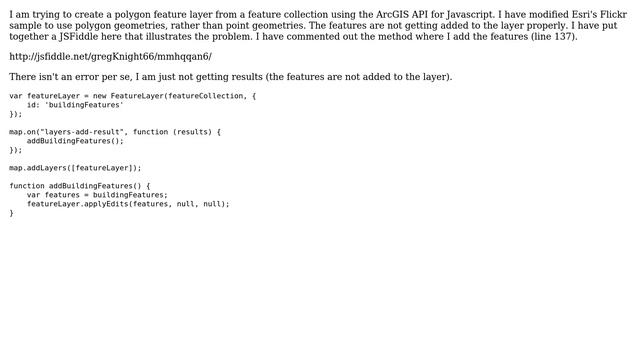GIS: ArcGIS Feature Layer from Feature Collection using ArcGIS API for JavaScript? смотреть онлайн