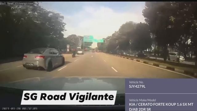 20jan2021 west coast highway #SJV4279L kia cerato fail to slow down and rear end motorcyclist смотреть онлайн
