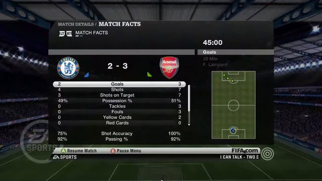 FIFA11 Gameplay (PC) - Arsenal vs Chelsea (1080p) - Legendary game-play - FIFA 11 EA Sports смотреть онлайн