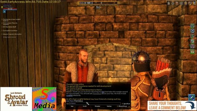 shroud of the avatar the Aerie bank key quest смотреть онлайн