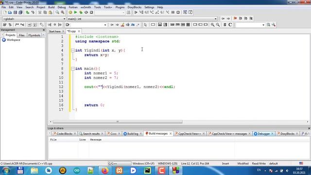 C++ dasturlash tili (return type Funksiya) смотреть онлайн