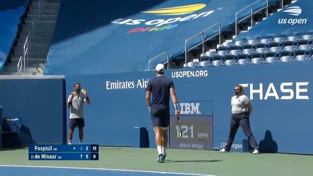 Vasek Pospisil vs Alex de Minaur | US Open 2020 Round 4 смотреть онлайн