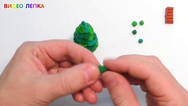 ЛЕПИМ НОВОГОДНЮЮ ЕЛКУ ИЗ ПЛАСТИЛИНА ? 5 СПОСОБОВ ? Видео Лепка смотреть онлайн