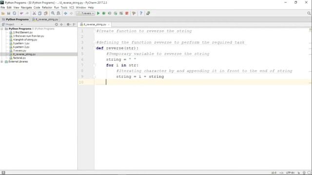 Python Program to reverse the string смотреть онлайн