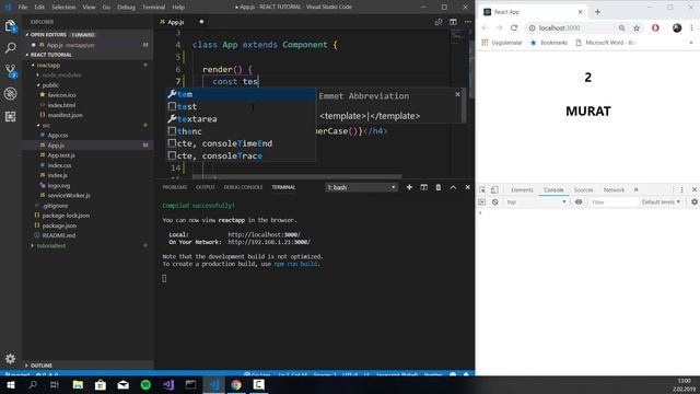 ReactJS Eğitim Serisi 7 - JSX ve Javascript İfadeleri смотреть онлайн