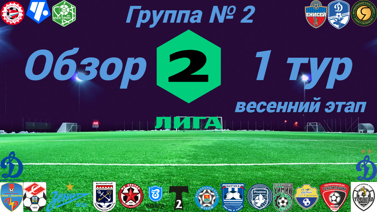 Вторая лига. Обзор 1-го тура, группа № 2 (весенний этап), сезон 2022/23 смотреть онлайн