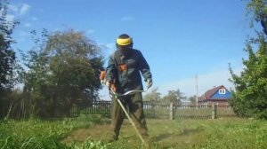 Мотокоса  Stihl fs 130 в работе