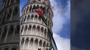 ФЛАГ ПАЛЕСТИНЫ НА ПЕЗАНСКОЙ БАШНЕ