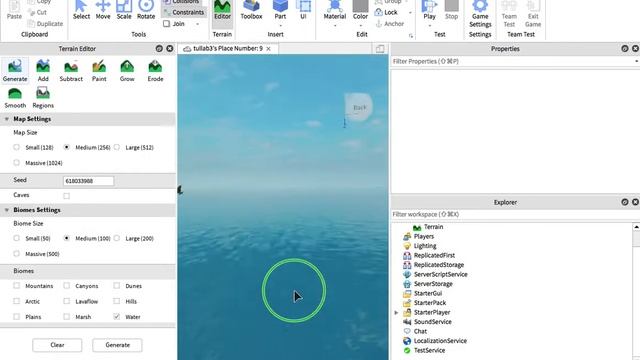 how to make a sea roblox studio! смотреть онлайн