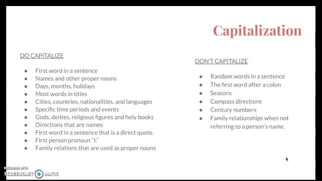 Spelling and Capitalization смотреть онлайн