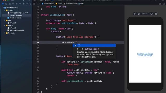 Storing Custom Objects in @AppStorage in SwiftUI for iOS 14 смотреть онлайн