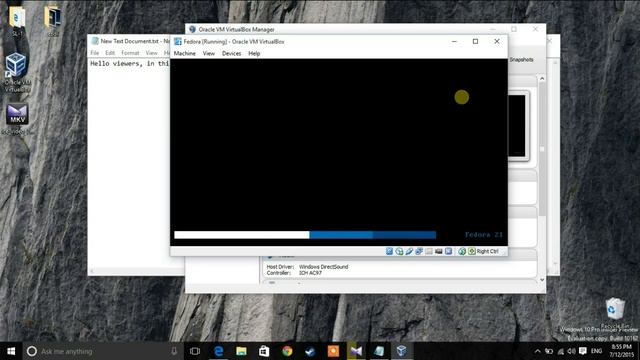Install fedora 24 in virtual box ( Windows 10 ) смотреть онлайн