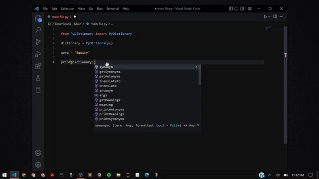 Live Dictionary App with Python in 5 LINES! | - Digital Dictionary Application with Python !. смотреть онлайн