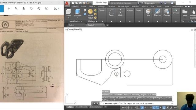 Dibujo y diseno industrual, Autocad 2019, Ejercicio 3D смотреть онлайн
