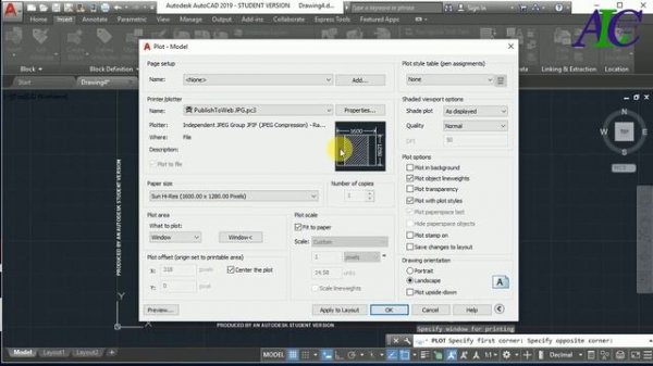 How to convert AutoCAD to JPEG (DWG-JPEG)