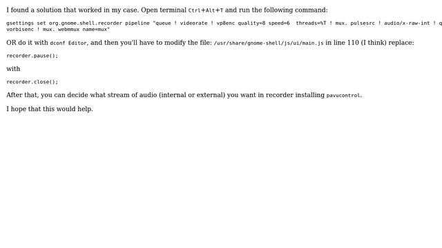 Ubuntu: Audio not working for Gnome Screencast Ctrl + Alt + Shift + R (4 Solutions!!) смотреть онлайн