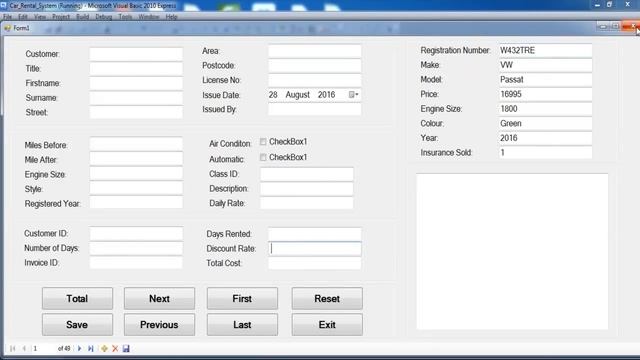 How to Create Car Rental Inventory Management System in Visual Basic .NET смотреть онлайн