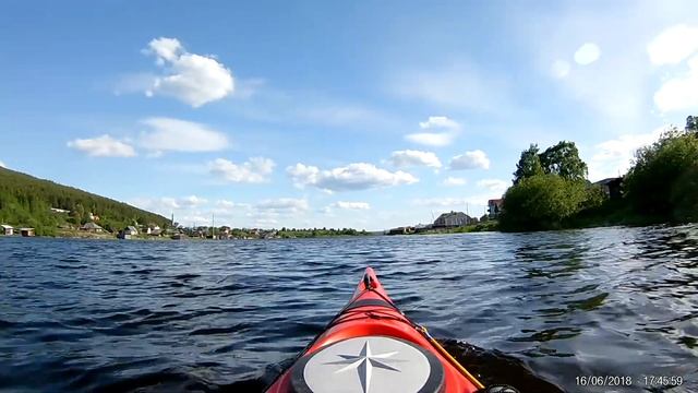 На каяке в устье реки Нива. смотреть онлайн