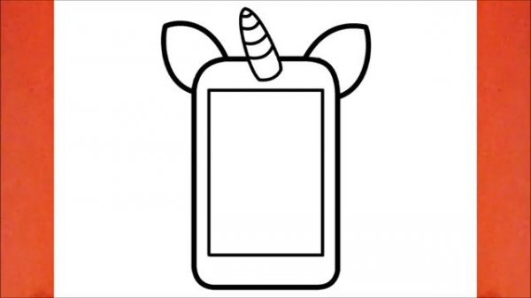 HOW TO DRAW A CUTE UNICORN PHONE