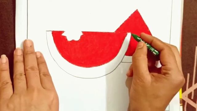 How To Draw Watermelon slice with a bite!Drawing!Easy Drawing! Drawing For Biginners!Drawing!Fruits смотреть онлайн