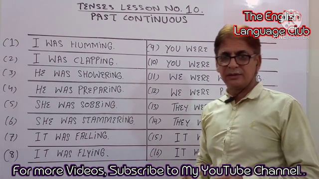 PAST CONTINUOUS || Tenses Lesson No.10 || By; SIR AMJAD PERVAIZ || English/Urdu/Hindi смотреть онлайн