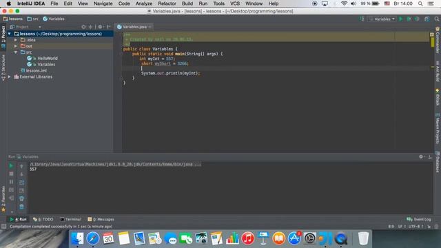 Java для начинающих Урок 2 Переменные Примитивные типы данных смотреть онлайн