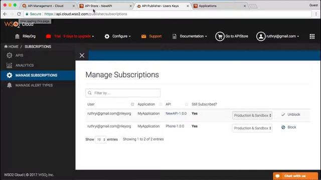Selectively Blocking API Subscriptions, WSO2 API Cloud Tutorial 8 смотреть онлайн