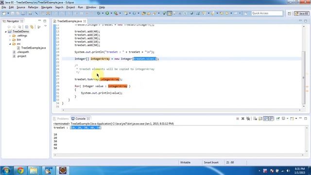 How to convert TreeSet to Array? | TreeSet (toArrayParam) смотреть онлайн