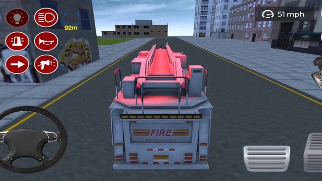 Real Fire Truck Driver Simulator #1 - City New Fire Fighting Fireman's Daily Job Android Gameplay смотреть онлайн