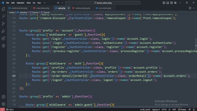 Laravel 10 Ecommerce Project | #37 My Account - Orders | Frontend | PHP Tech Life Hindi смотреть онлайн