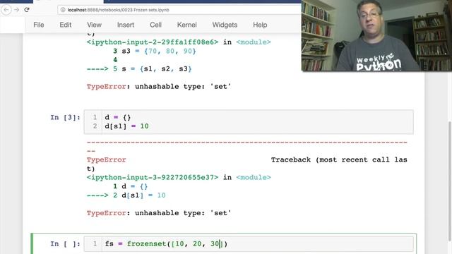 Python standard library: Frozen sets смотреть онлайн