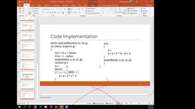 Code Generation JAVA Mid Point Circle part 5 смотреть онлайн