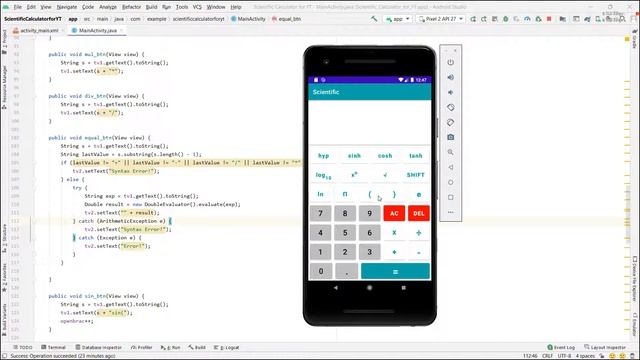 How to make a Scientific Calculator App (using Javaluator) | Android Studio with source code| part смотреть онлайн