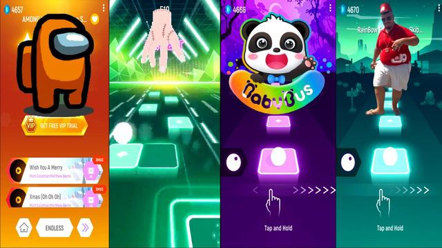 Among us VS Wednesday VS Babybus VS Skibidi Dop ||| Tiles hop EDM Rush! смотреть онлайн