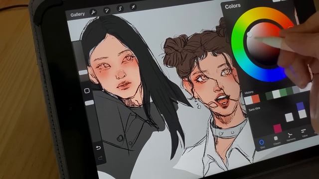 ☆ NEW JEANS ☆ Draw with me on ipad 뉴진스 그림 그리기 | 1시간 | ASMR смотреть онлайн