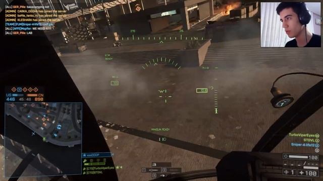 [Battlefield 4] Scout/Attack Helicopter Gameplay with Facecam смотреть онлайн
