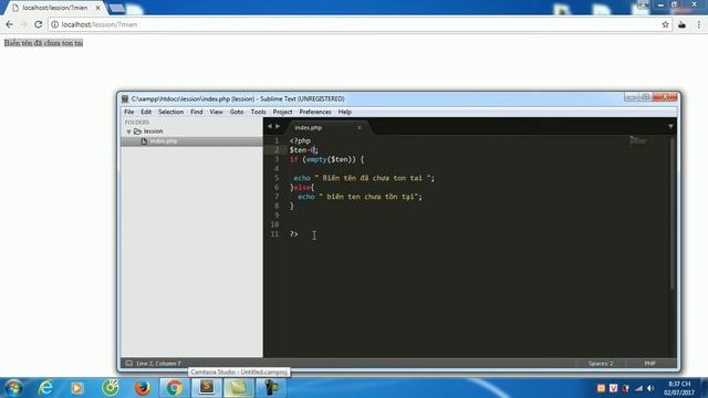 Hàm isset() và empty() trong php Bài 29 смотреть онлайн