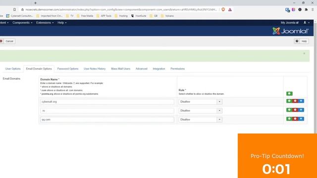 How to Disallow Domains From Registering Joomla Accounts - ? MM #184 смотреть онлайн