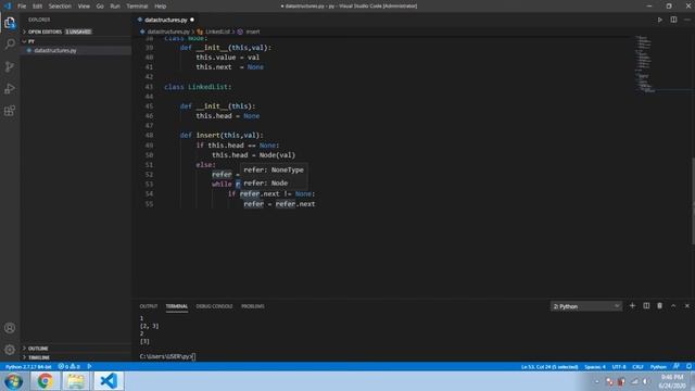 Data Structures in Python | Stack, Queue, Linked List смотреть онлайн