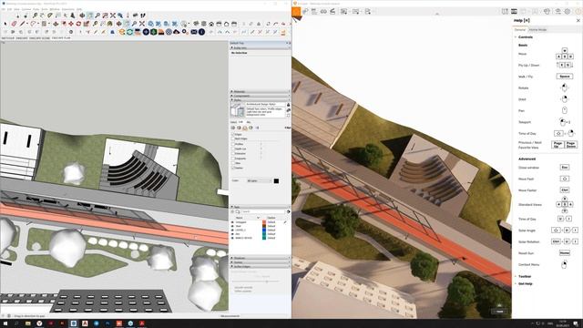 Архитектура общественных пространств в SketchUp.  Быстрый старт