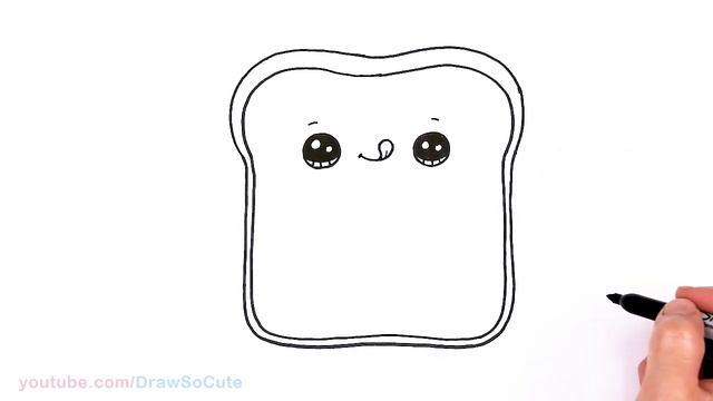 How to Draw a Cute Toast + Butter ?❤️Valentine Pun Art смотреть онлайн