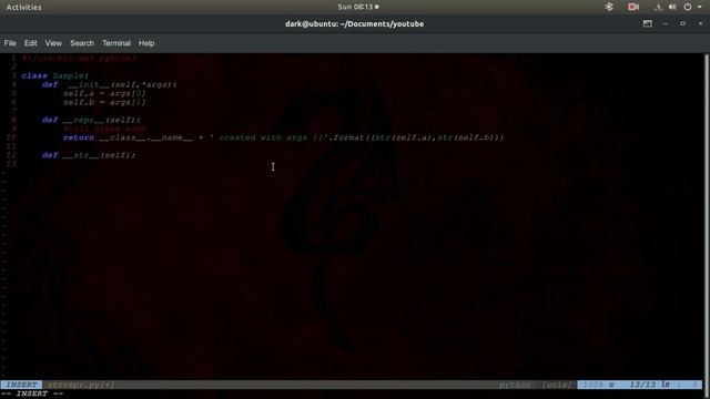 __str__ __repr__ String Representation of class смотреть онлайн