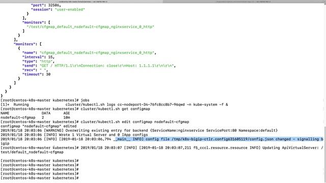 Trace Kubernetes BIGIP Controller  config changes