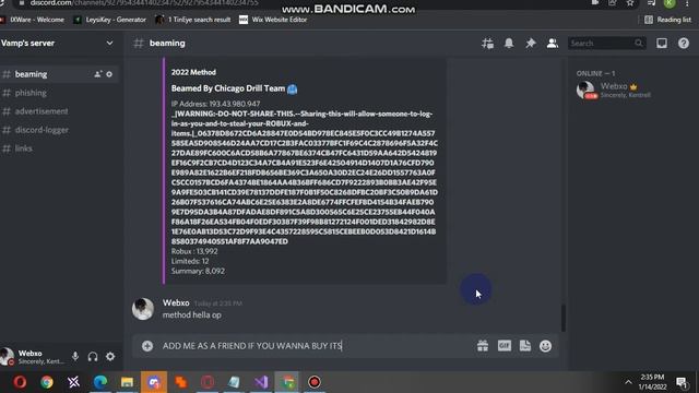 ROBLOX BEAMING METHOD (IMAGE LOGGER) [PAID] смотреть онлайн