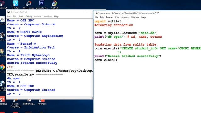 #7 Python SQLite3 - How to Update Data in Sqlite3 DatabaseTable смотреть онлайн