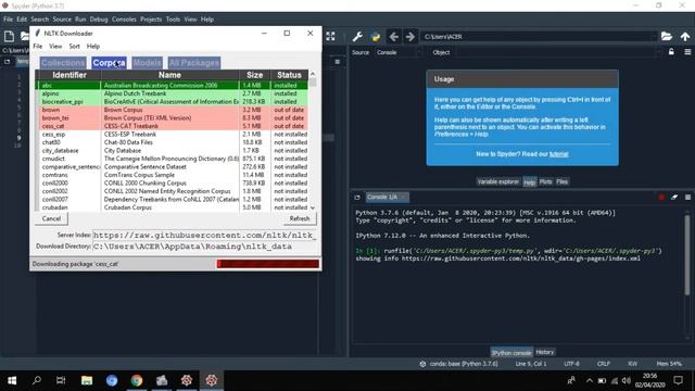 instalasi anaconda dan menambahkan library NLTK смотреть онлайн