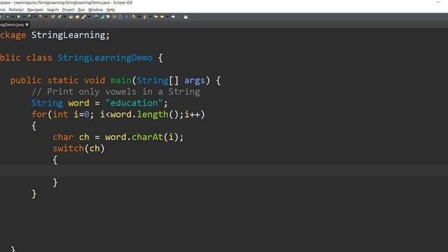 Java: String in Tamil - 13: Print only vowels in String தமிழில் ஜாவா - Payilagam - Muthuramalingam смотреть онлайн